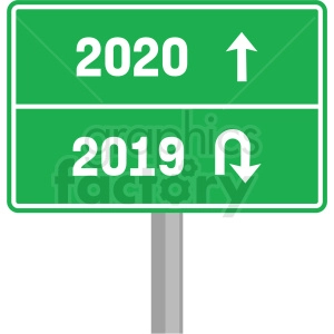 green road sign clipart