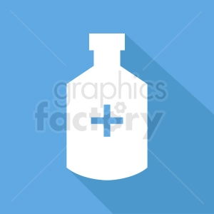 medication bottle blue background