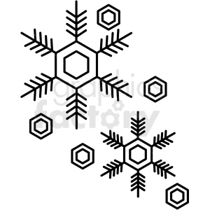 black and white snowflake icon