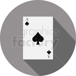 Ace of spades card vector icon