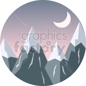 snow mountains clipart