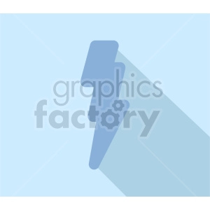 lightning bolt on blue icon vector clipart