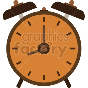 vintage alarm clock vector graphic clipart 1