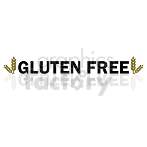 gluten free text vector clipart