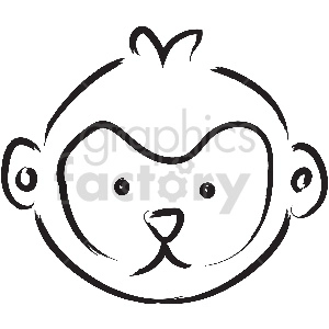 Minimalistic Monkey Face