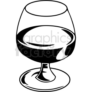 black and white wine glass clipart