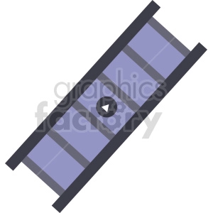 isometric film strip vector icon clipart 2