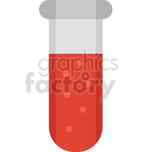 A test tube filled with red liquid, with bubbles floating in it. The top has a sealed lid on 