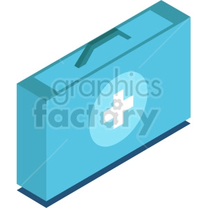 isometric medical bag vector icon clipart 2