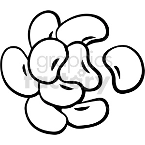 green bean clipart black and white