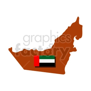 United Arab Emirates flag vector clipart 04