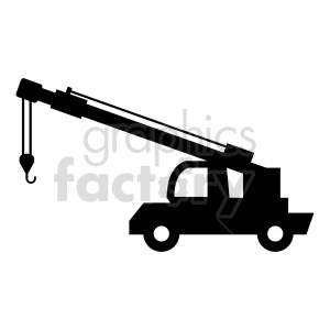 construction truck crane vector clipart