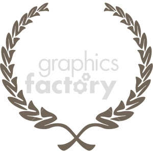 creative laurel wreath design vector clipart