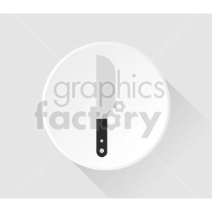 kitchen knife on plate vector clipart