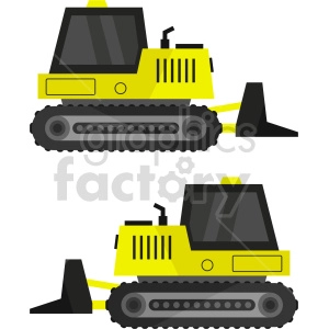 tiny bulldozer bundle vector graphic