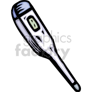 Clipart image of a digital thermometer