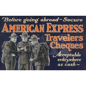 Vintage American Express Travelers Cheques Advertisement