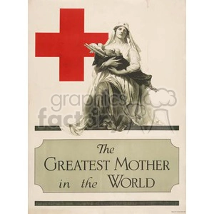 Vintage Red Cross Poster with Mother and Child