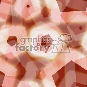 Abstract geometric shapes in various shades of red and pink.