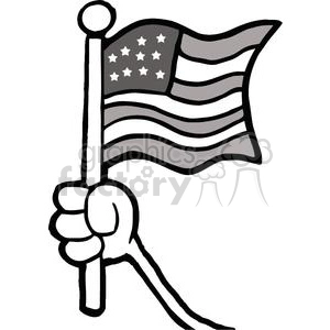 A Hand Waving An American Flag On Independence Day