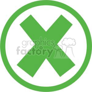 green circled x