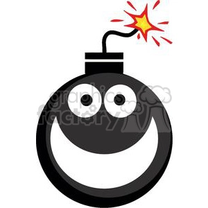 Bomb emoticon with lit fuse