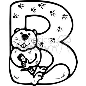 Letter B Beaver