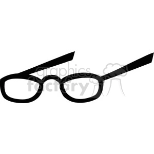 A black and white clipart illustration of eyeglasses.