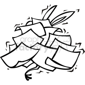 messy papers clipart