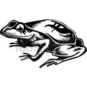 Aggressive Tribal Frog Vinyl-Ready Tattoo Design