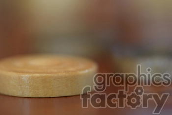 A close-up shot of a wooden game piece from a board game, with a blurred background.