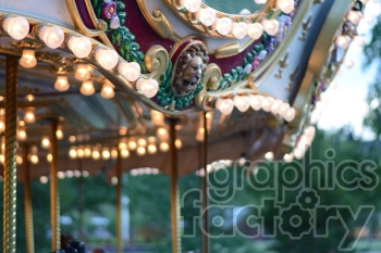 Ornate Carousel with Bright Lights and Decorative Details