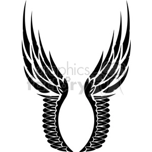 vinyl ready vector wing tattoo design 033