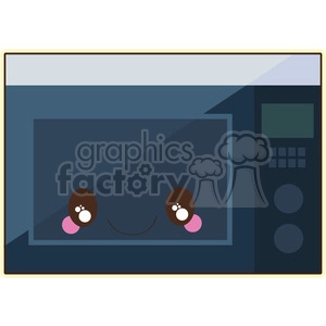 Microwave cartoon character vector image