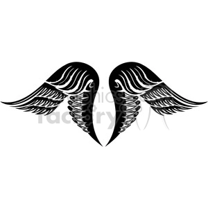 vinyl ready vector wing tattoo design 032