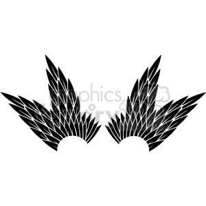 vinyl ready vector wing tattoo design 075