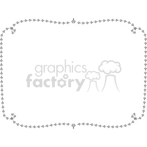 Clipart image of a rectangular decorative frame with heart-shaped design elements at the corners and along the edges. The frame has intricate, small heart patterns giving a delicate and elegant appearance.