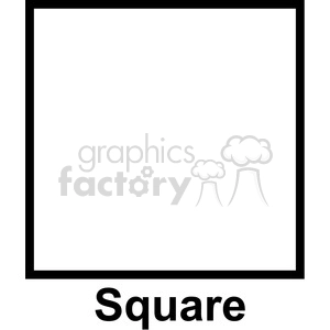 A black outline of a square shape with the word 'Square' written below it.