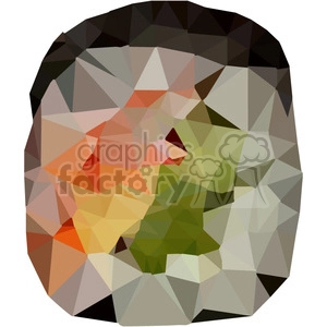 Clipart image of a sushi roll with geometric, low-poly design.