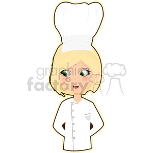 Baker Girl cartoon character vector image