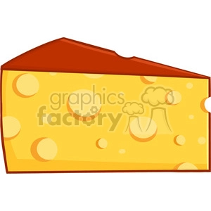 Royalty Free RF Clipart Illustration Cartoon Wedge Of Cheese