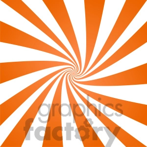 A vibrant orange and white swirl pattern forming a radial abstract design.