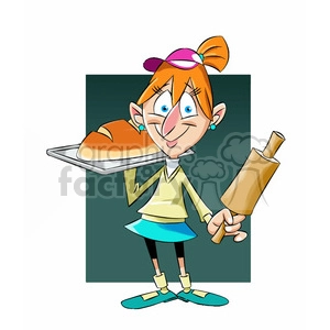 mary the cartoon character baking bread