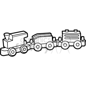 outline of toy wooden train illustration graphic