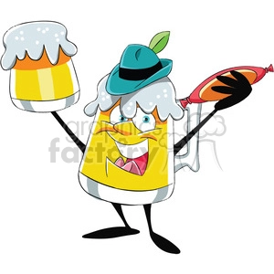 oktoberfest beer mug cartoon character