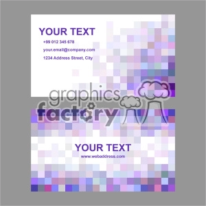 Modern Purple Pixelated Business Card Design