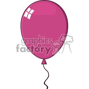 10741 Royalty Free RF Clipart Cartoon Bright Violet Balloon Vector Illustration