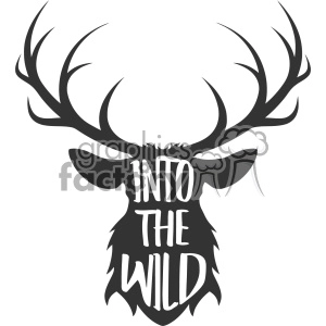 into the wild deer svg cut file vector design