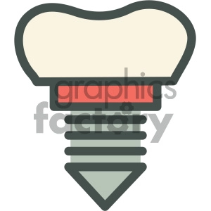 tooth implant dental vector flat icon designs
