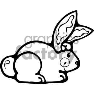 Cute Bunny Line Drawing